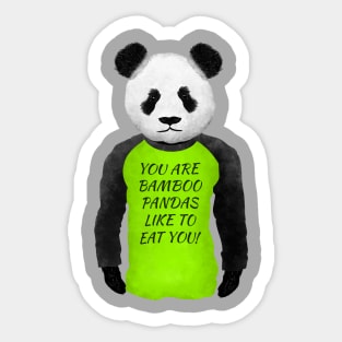 Funny Panda Warning Sticker